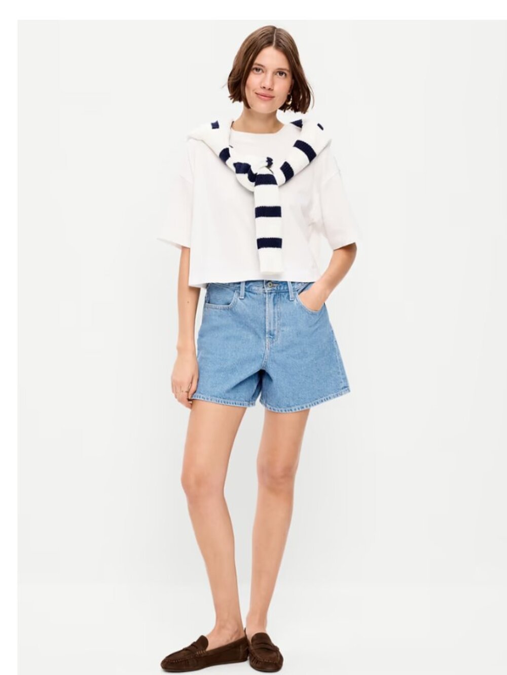 High Waisted Baggy Jean Shorts - Old Navy